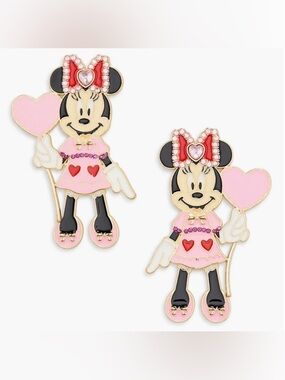 NIP Disney X BaubleBar Minnie Heart Earrings $68 MSRP